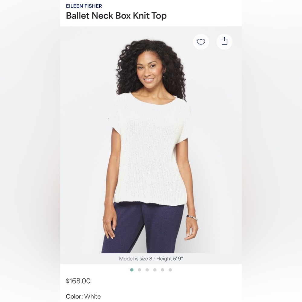 Eileen Fisher Ballet Neck Box Knot Top